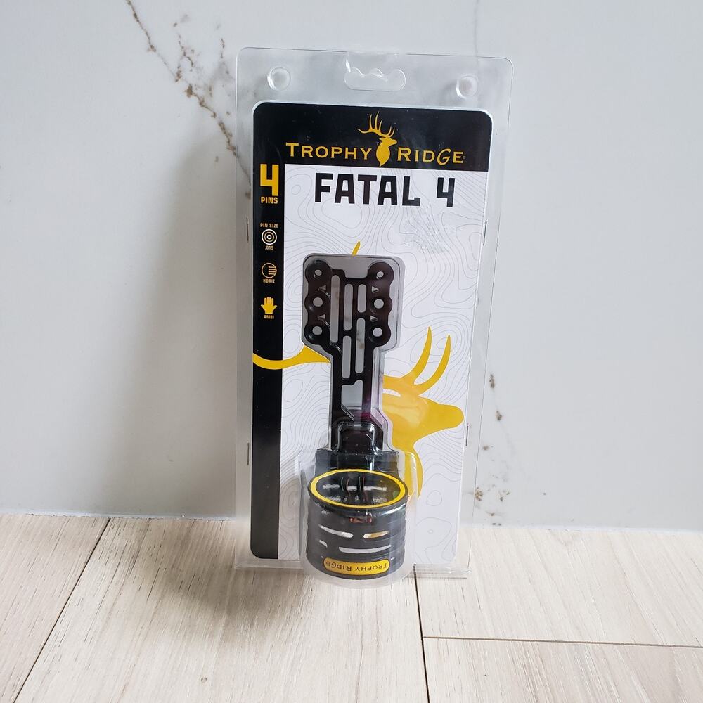 Trophy Ridge FATAL 4 Pin Bow Sight .019" Ambidextrous Archery Hunting Gear